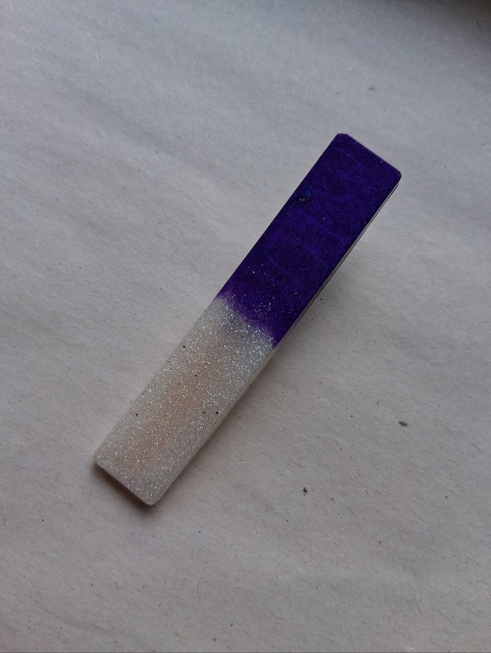 5/$25 Hand Crafted Purple to White Glitter Ombre Barrette